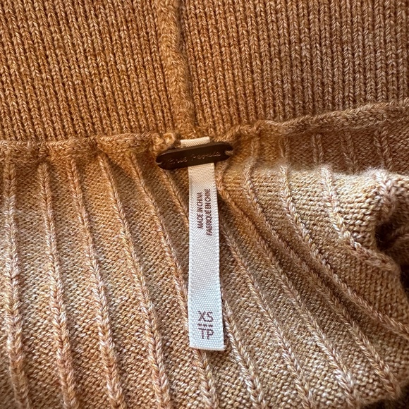 Free People Skyline Tan Ribbed Midi Skirt | Size XS - Picture 7 of 10